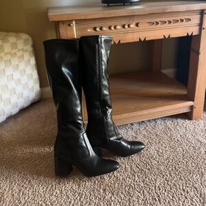 Franco Sarto Black Knee High Boots